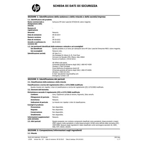 Toner 654A HP magenta  CF333A